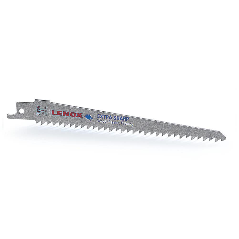 6" x 3/4" X.05 6 TPI Extra Sharp Fleam Ground Reciprocating Saw Blade for Cutting Clean Wood, Plastics and Pruning - 5-Pack