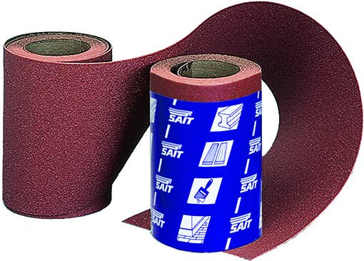 4-1/2" x 5 Yards AW-D Mini Paper Rolls, 150 Grit, Aluminum Oxide Grain, United Abrasives 81106