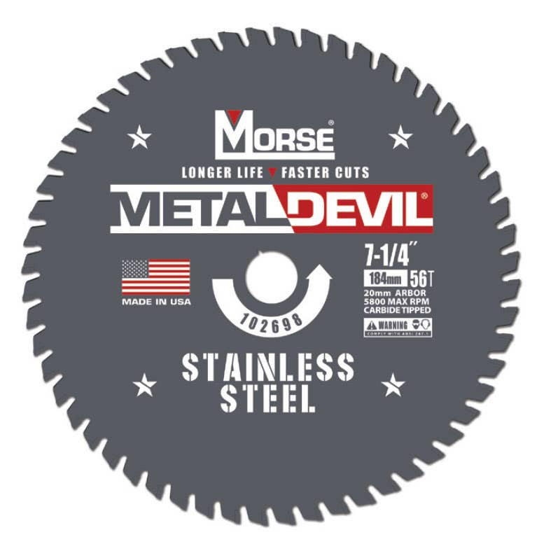 12" 90 TPI, Metal Devil Blade with 1" Arbor for Stainless Steel and Thin Steel Applications
