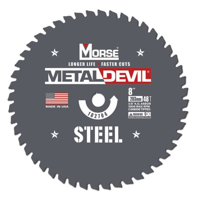 7-1/4" 48 TPI, Metal Devil Blade with 20mm Arbor Metal Devil Blade for Steel Applications
