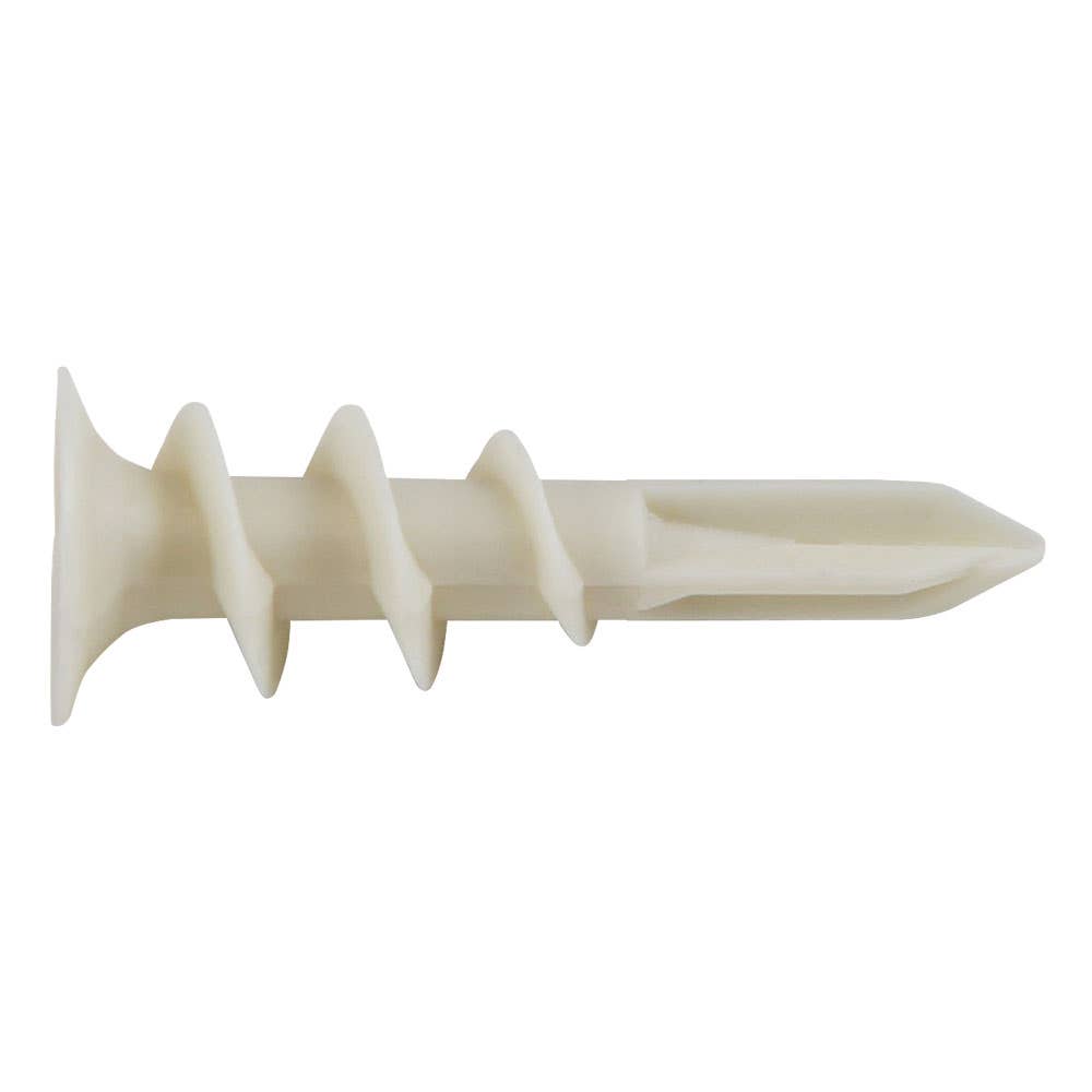 Powers Nylon Zip-It Jr. One Piece Self Drilling Wallboard Anchors, 3/8 - 5/8 Wall Thickness, Nylon, #6 x 1 Screws