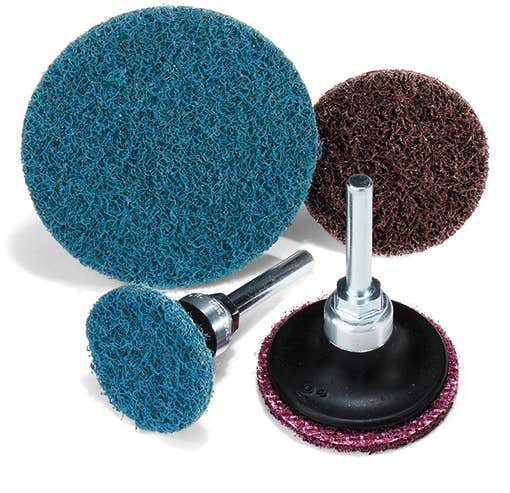 3" Blue Non-Woven Sait-Lok Deburring & Cleaning Discs, Very Fine, United Abrasives 77215