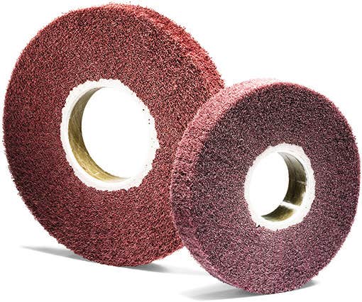 8" x 1" x 2" Non-Woven Flap Brushes, Medium Grade, 3,200 Max RPM, United Abrasives 77330