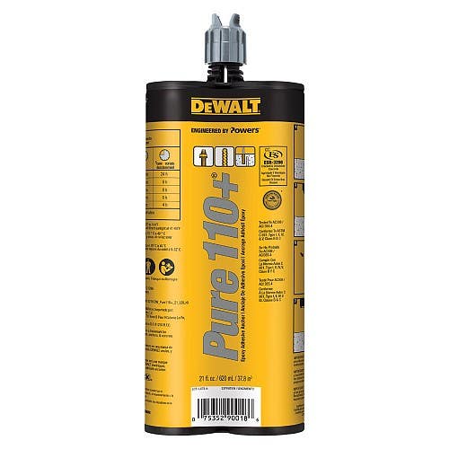 Powers Pure110+ Two-Component Epoxy Adhesive Anchoring System, 9 oz. Quick Shot Cartridge