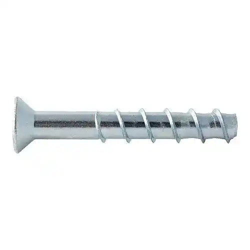 1/2" x 3" High Performance Screw-Bolt+ Concrete Screw Anchors, Countersunk Flat Head, Driver Size: T-55, Carbon Steel Zinc Plated, DeWalt® DEW PFM1411385