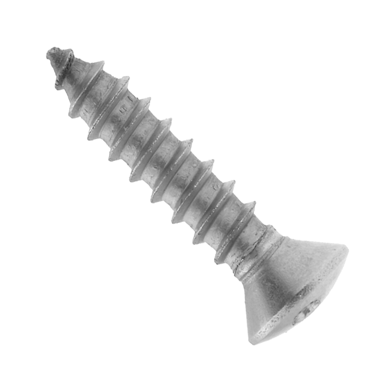 #6 x 1" Tamper-Resistant Spanner Sheet Metal Screws, Oval Head, Driver Size: #6, 18-8 Stainless Steel