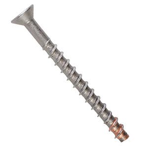 1/4" x 4" Titen HD® Heavy-Duty Screw Anchors, Countersunk Flat Head, 6-Lobe Drive, T30 Driver Size, 1/4" Drill Bit Dia, 316 Stainless Steel