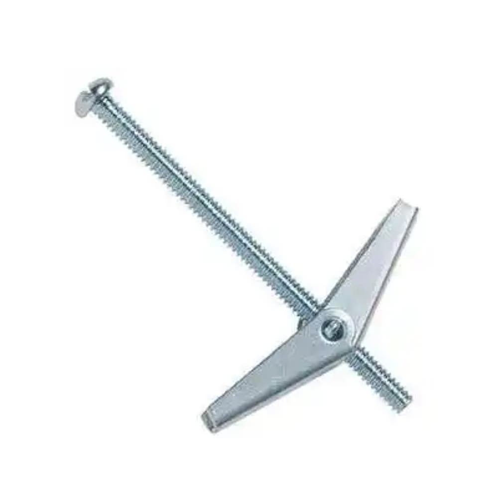 3/8" x 3", Toggle Bolt Spring Wing Type Hollow Wall Anchors, Combo Round Head, Carbon Steel Zinc Plated