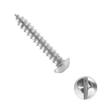 #14 x 1/2" Tamper-Resistant One-Way Sheet Metal Screws, Round Head, 18-8 Stainless Steel