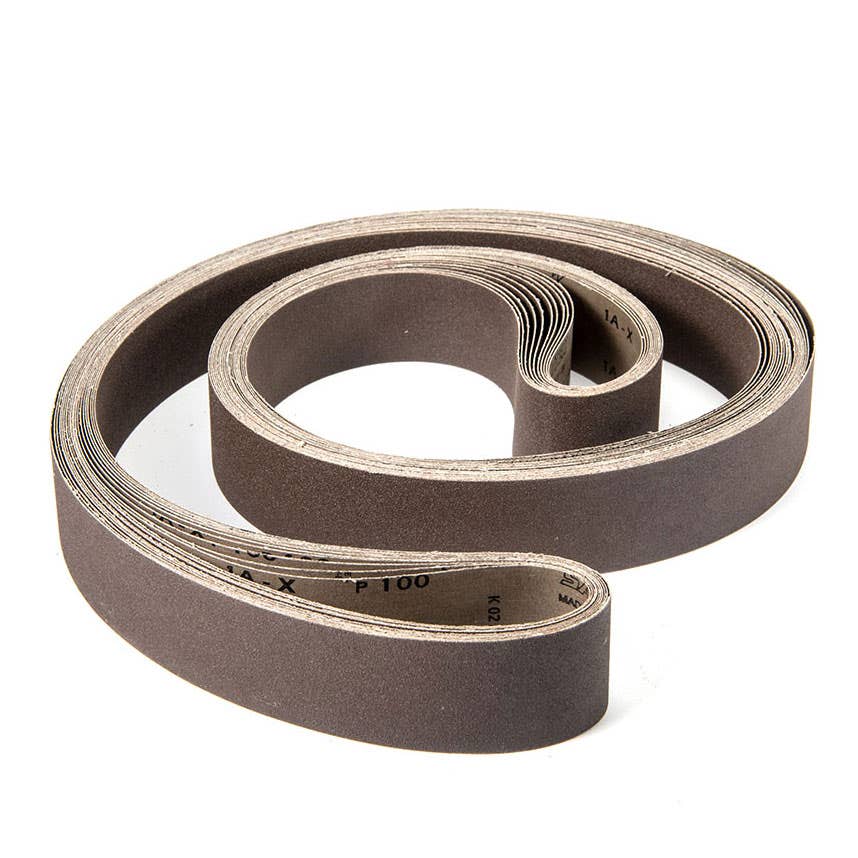 2" x 132" 1A-X/2A-X Aluminum Oxide Belts, Closed Coat, X Weight Cotton, 100 Grit, Quick Ship, United Abrasives 60581