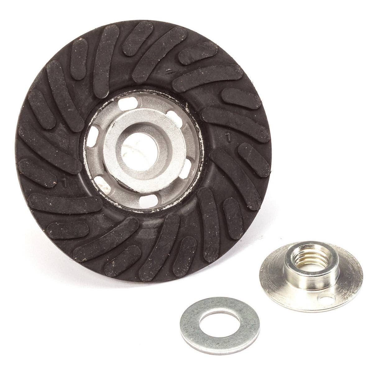 9" Backing Pad for Resin Fiber Discs, 5/8"-11 Thread Arbor, Medium Grade, United Abrasives 95021