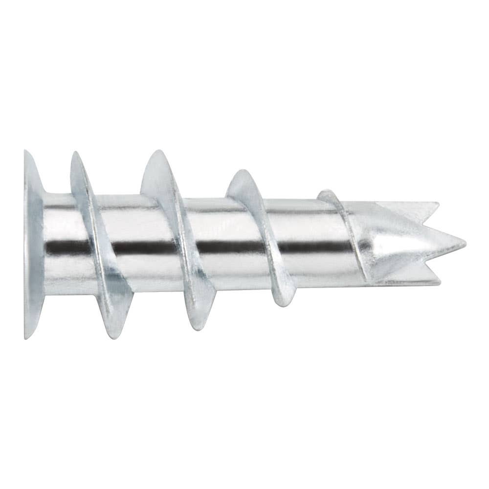 Powers Zinc Zip-It One Piece Self Drilling Wallboard Anchors, 3/8" to 1" Wall Thickness, Zamac Alloy, No Screws,