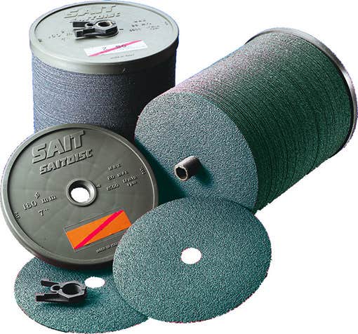 7" x 7/8" Z Zirconium Grain Fiber Discs, 24 Grit, Blue Line, United Abrasives 59724