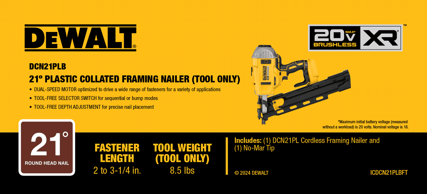 Dewalt dcn21plb top